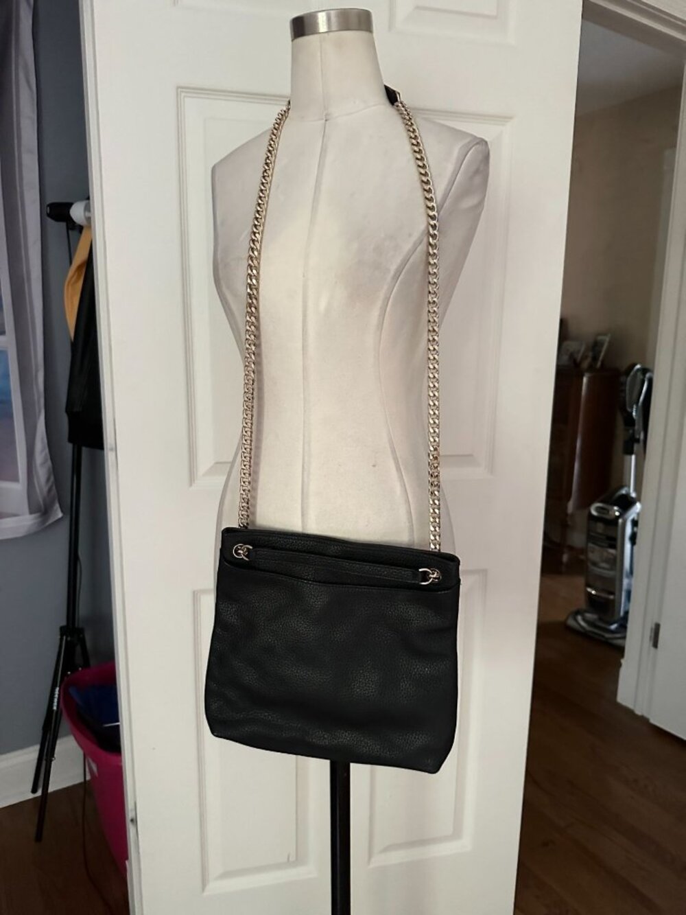 14th and Union black leather crossbody or shoulder bag